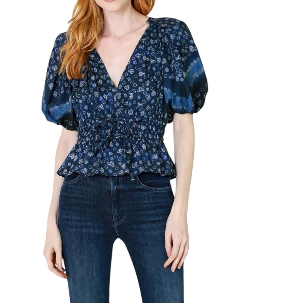 Ulla Johnson • Ines Ruched Top Ultramarine Blue NWOT